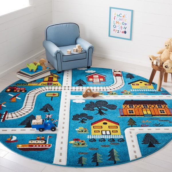 safavieh clearance carousel kids crk197m blue rug