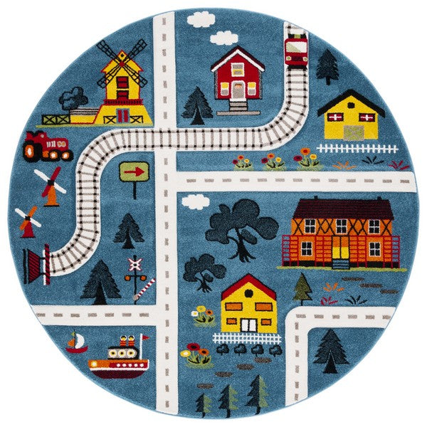 safavieh clearance carousel kids crk197m blue rug
