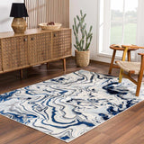 Hauteloom Glendon GLNDN Pale Blue Machine Made Polypropylene Rug