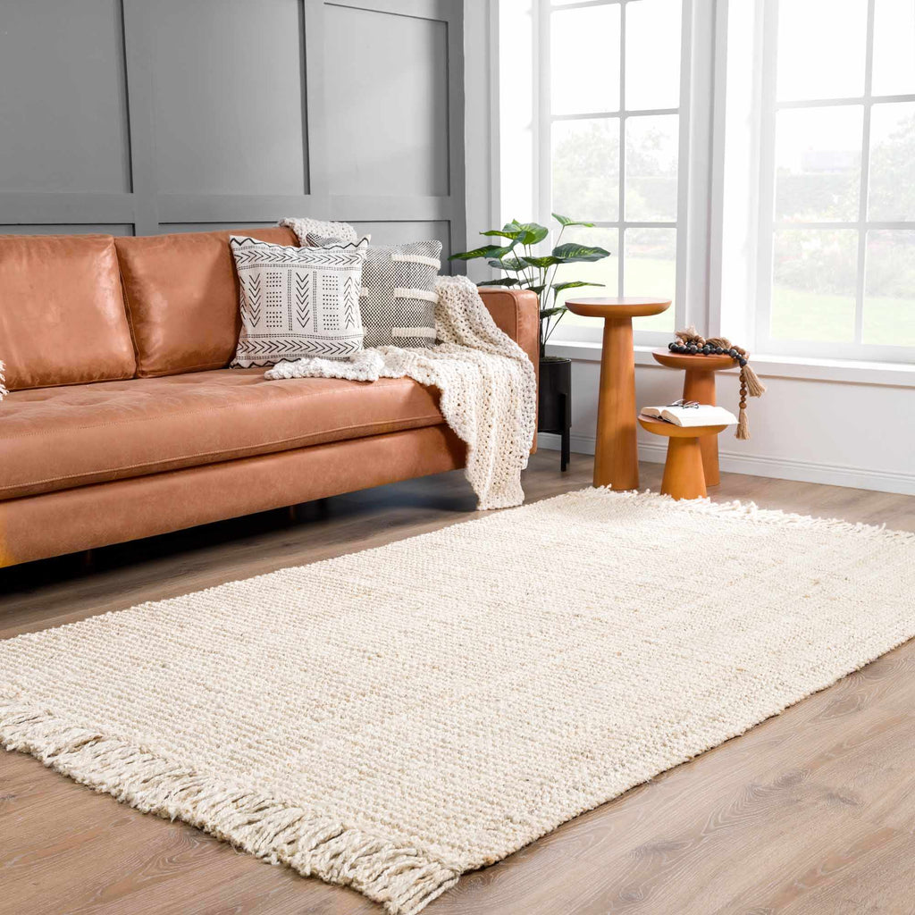 Hauteloom Senneterre SENN Cream Woven/Flatwoven Jute Rug