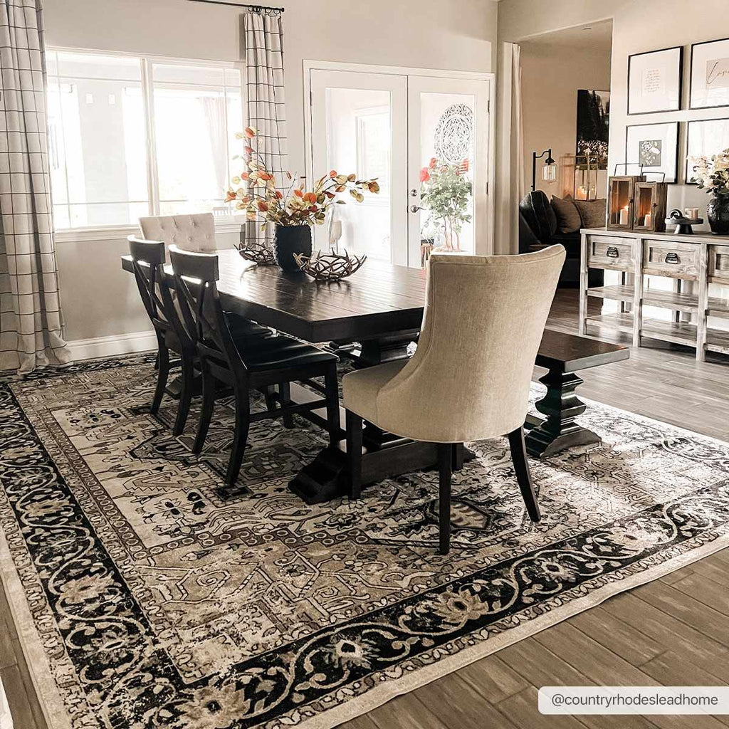 Hauteloom Cabacungan CABAC Black Machine Made Polyester Rug