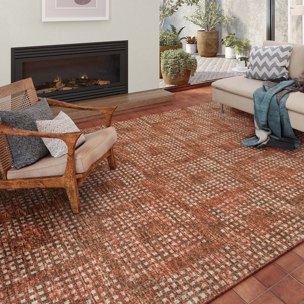 dalyn delano da1 paprika rug