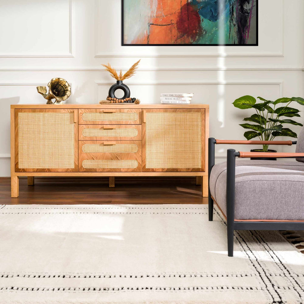 Hauteloom Ryuu HDEURYUU8A1 Beige Machine Made Polypropylene Rug