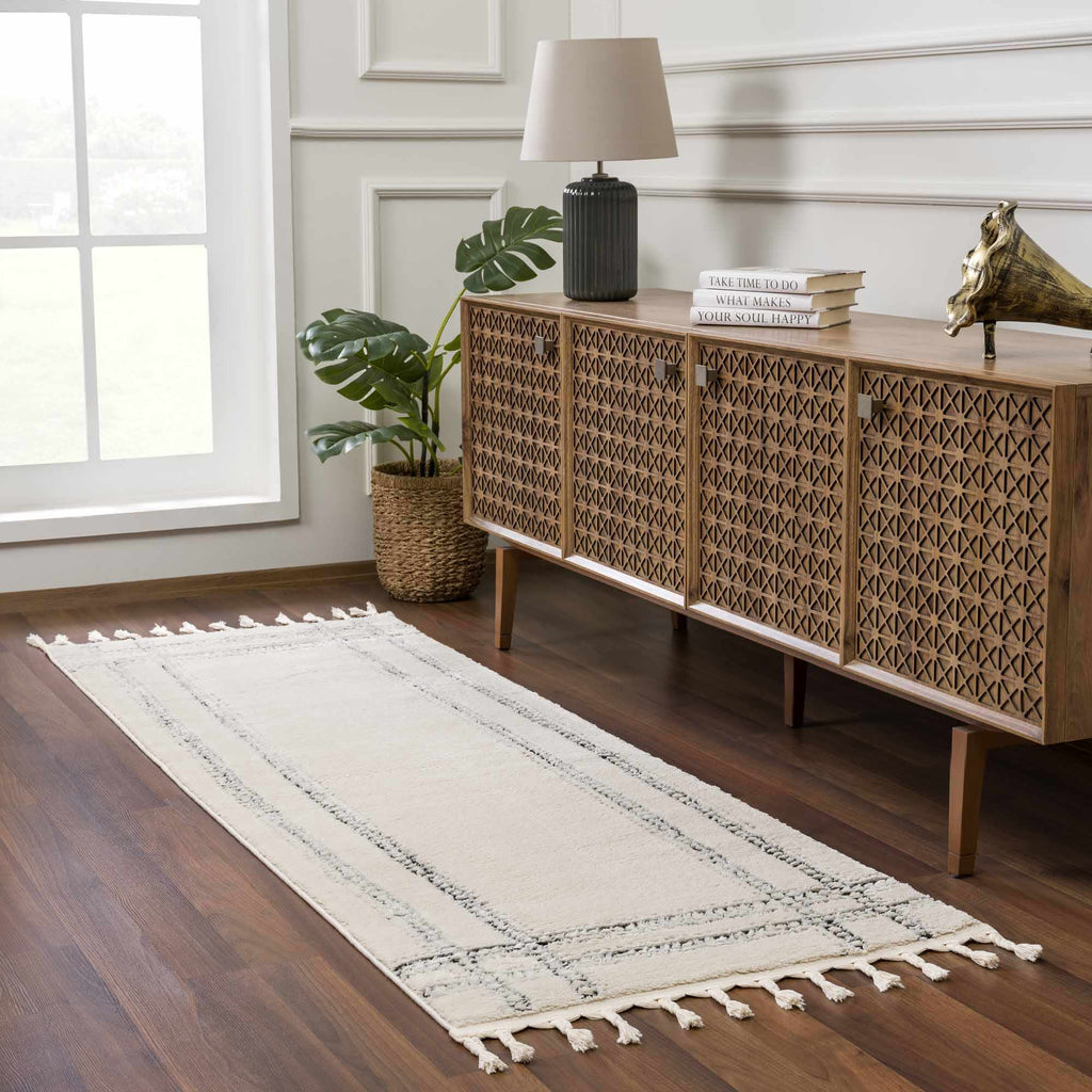 Hauteloom Ryuu HDEURYUU8A1 Beige Machine Made Polypropylene Rug