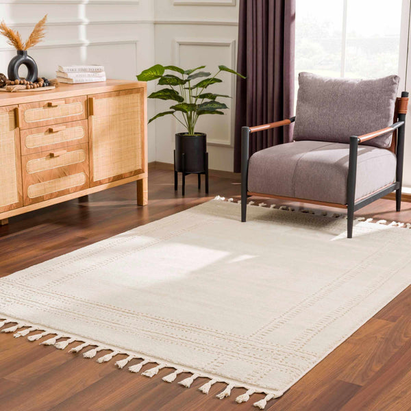 Hauteloom Ryuu HDEURYUU8A3 Beige Machine Made Polypropylene Rug