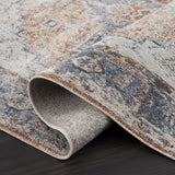 Hauteloom Hera HMABHERAR90 Blue Machine Made Polyester Rug