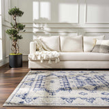 Hauteloom Bindi HJPTBINDIA2 Navy Machine Made Polypropylene Rug