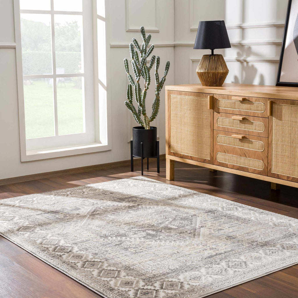Hauteloom Brend HJPTBRENAA2 Cream Machine Made Polypropylene Rug