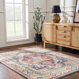 Hauteloom Brend HJPTBRENAA3 Navy Machine Made Polypropylene Rug