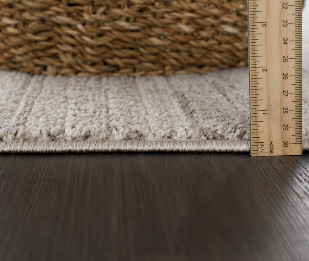 Hauteloom Nate HCACNATE822 Ivory Machine Made Polyester Rug