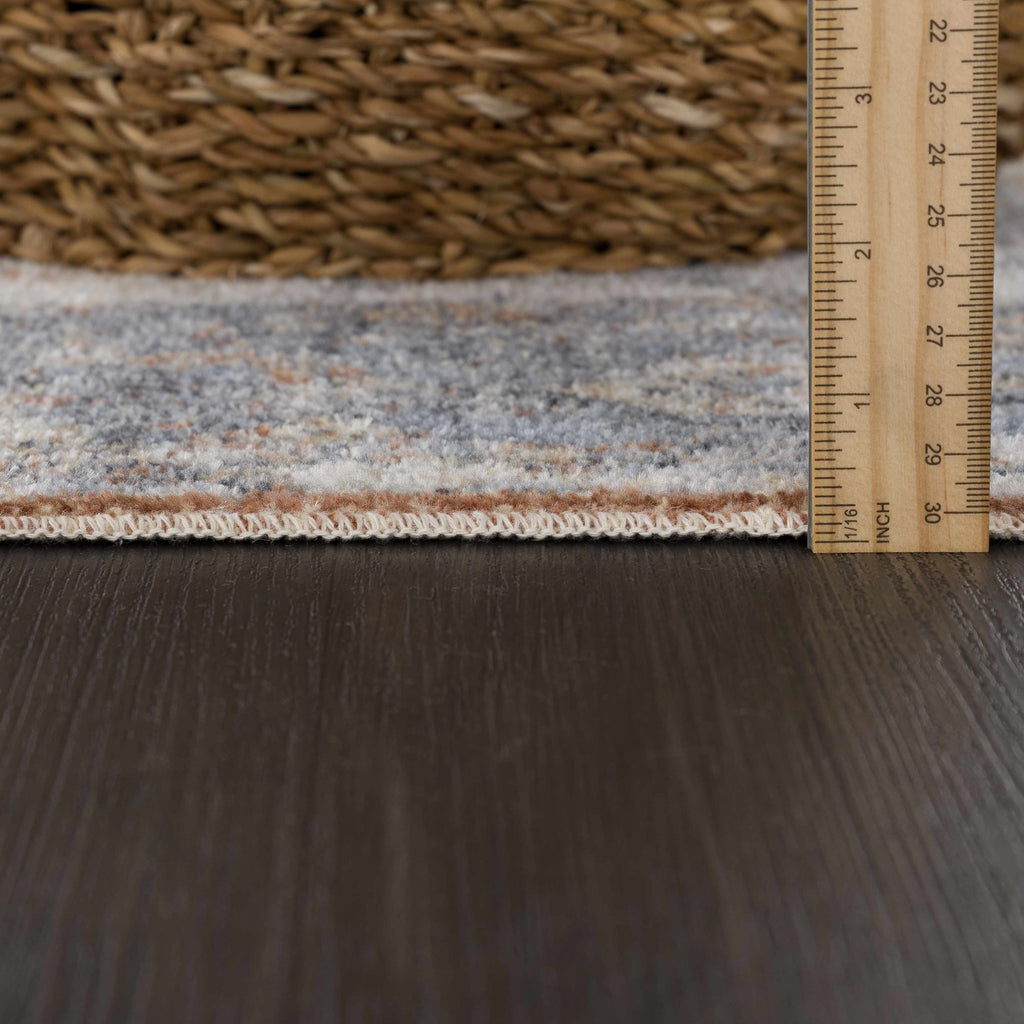 Hauteloom Hera HMABHERAR90 Blue Machine Made Polyester Rug