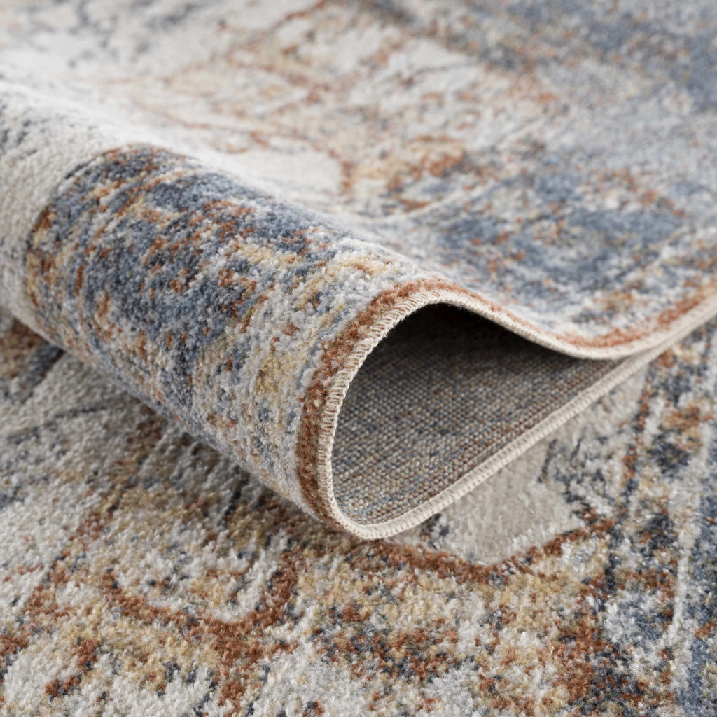 Hauteloom Hera HMABHERAR90 Blue Machine Made Polyester Rug
