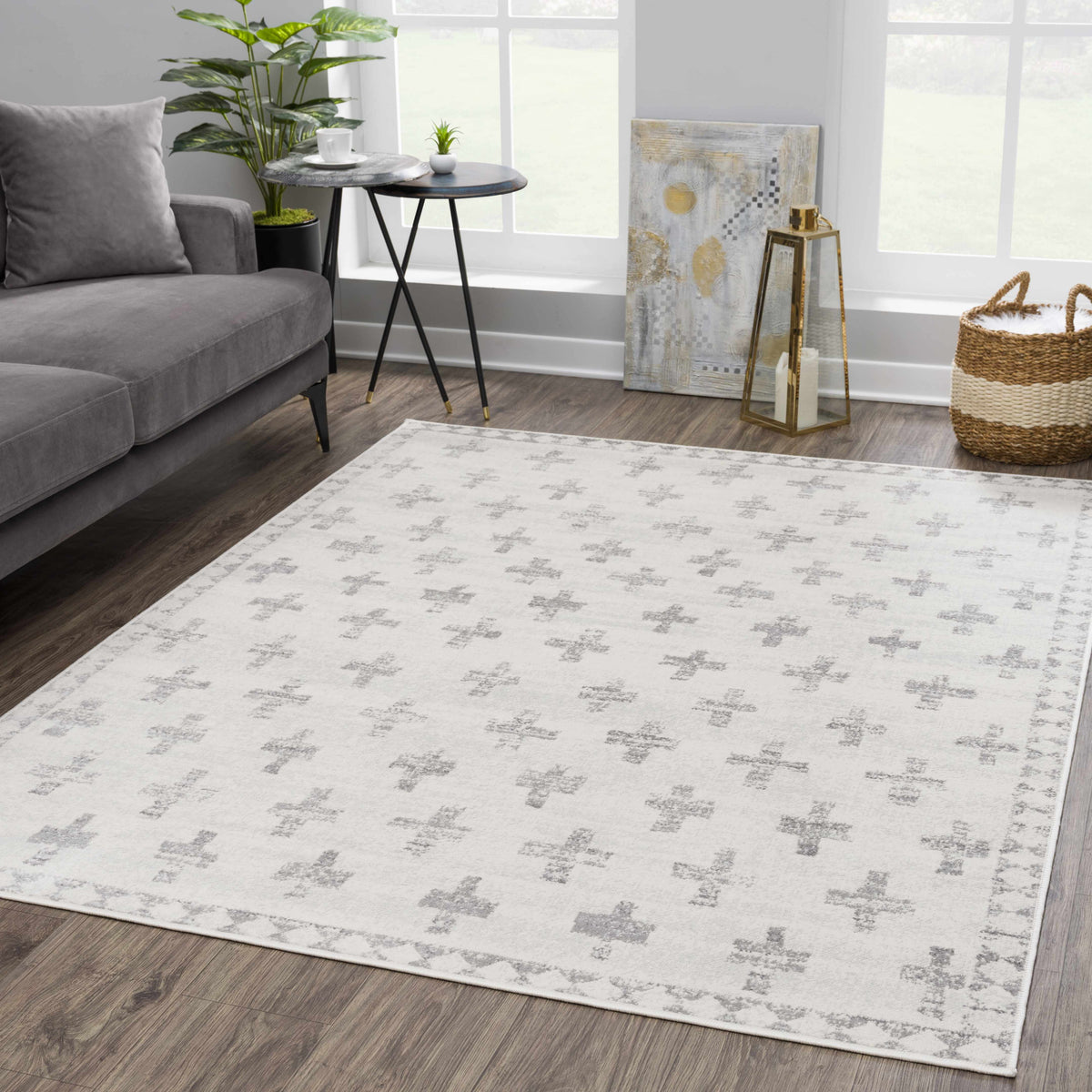 Hauteloom Tigris TGS2322 Ivory Machine Made Polypropylene Rug