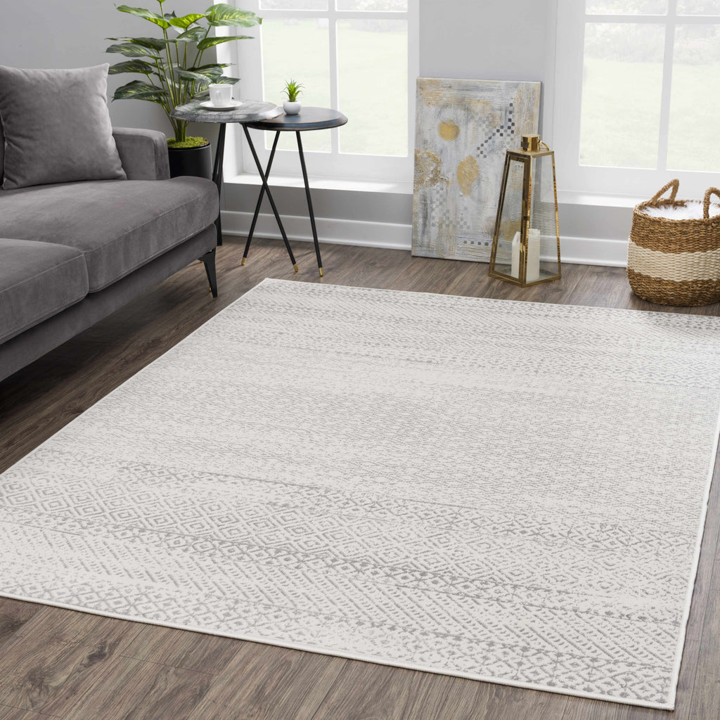 Hauteloom Tigris TGS2317 Ivory Machine Made Polypropylene Rug