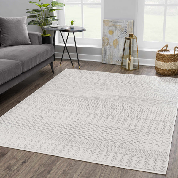 Hauteloom Tigris TGS2318 Ivory Machine Made Polypropylene Rug