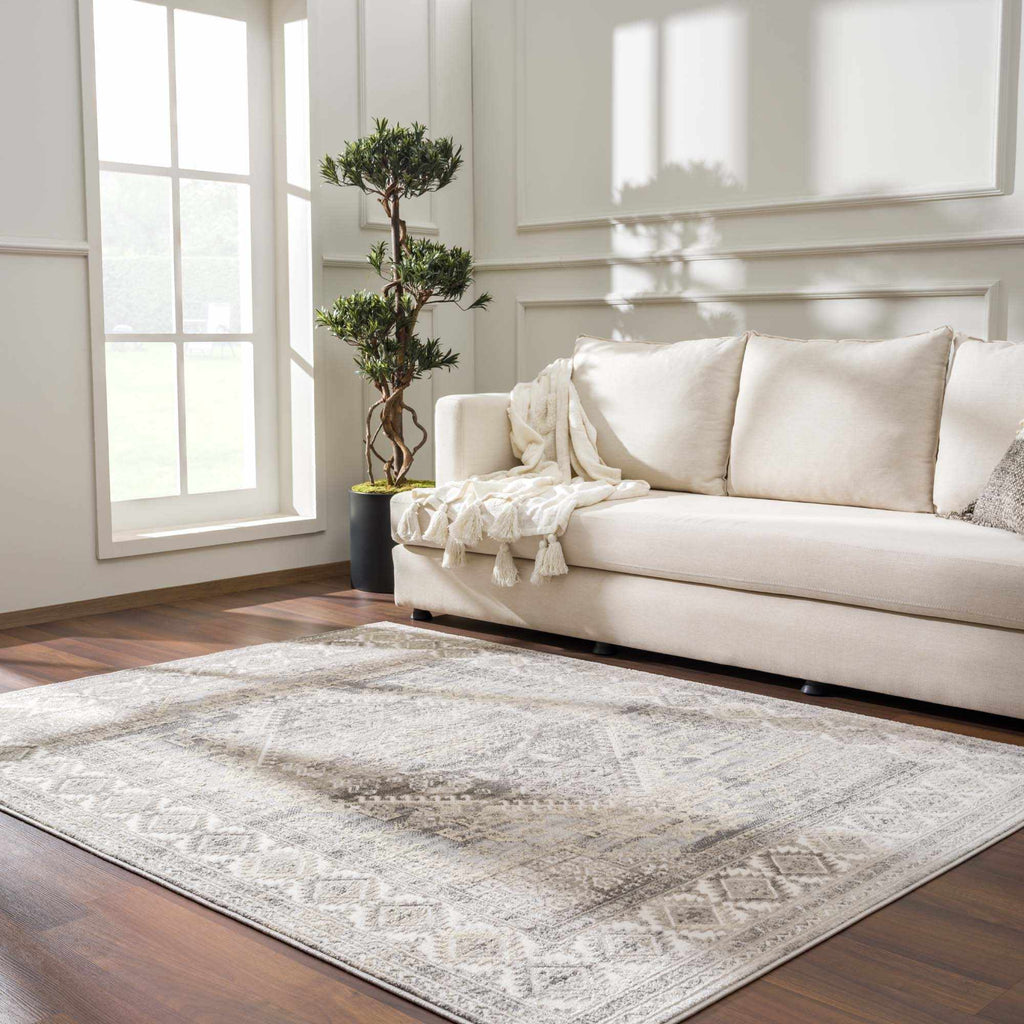 Hauteloom Brend HJPTBRENAA2 Cream Machine Made Polypropylene Rug