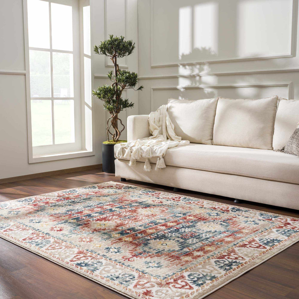 Hauteloom Bindi HJPTBINDIA1 Blue Machine Made Polypropylene Rug