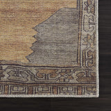 Hauteloom Medinah MDNDK Dark Brown Machine Made Chenille-Polyester Rug