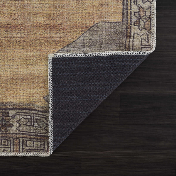 Hauteloom Medinah MDNDK Dark Brown Machine Made Chenille-Polyester Rug
