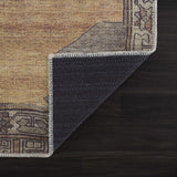 Hauteloom Medinah MDNDK Dark Brown Machine Made Chenille-Polyester Rug