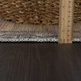 Hauteloom Medinah MDNDK Dark Brown Machine Made Chenille-Polyester Rug