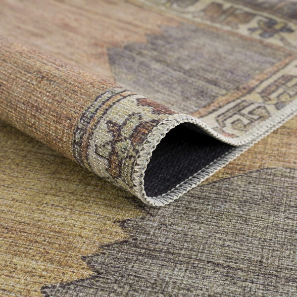 Hauteloom Medinah MDNDK Dark Brown Machine Made Chenille-Polyester Rug