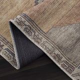 Hauteloom Medinah MDNDK Dark Brown Machine Made Chenille-Polyester Rug