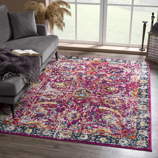 Hauteloom Vick VIC Teal Machine Made Polypropylene Rug