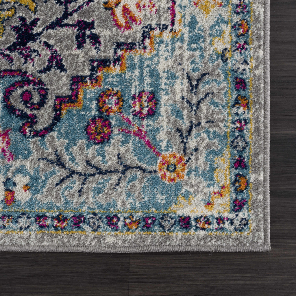 Hauteloom Delanson DLNS Teal Machine Made Polypropylene Rug