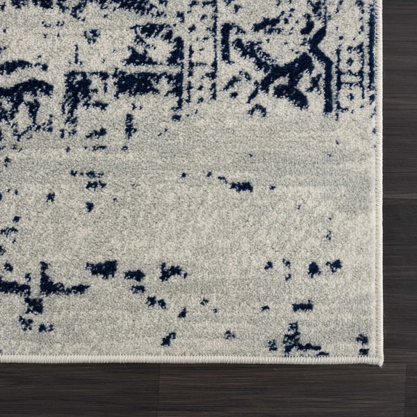 Hauteloom Limestone LIM Medium Gray Machine Made Polypropylene Rug