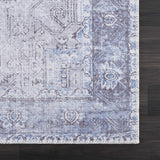 Hauteloom Pays PYS Sky Blue Machine Made Cotton Rug