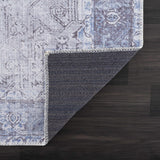 Hauteloom Pays PYS Sky Blue Machine Made Cotton Rug