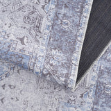 Hauteloom Pays PYS Sky Blue Machine Made Cotton Rug