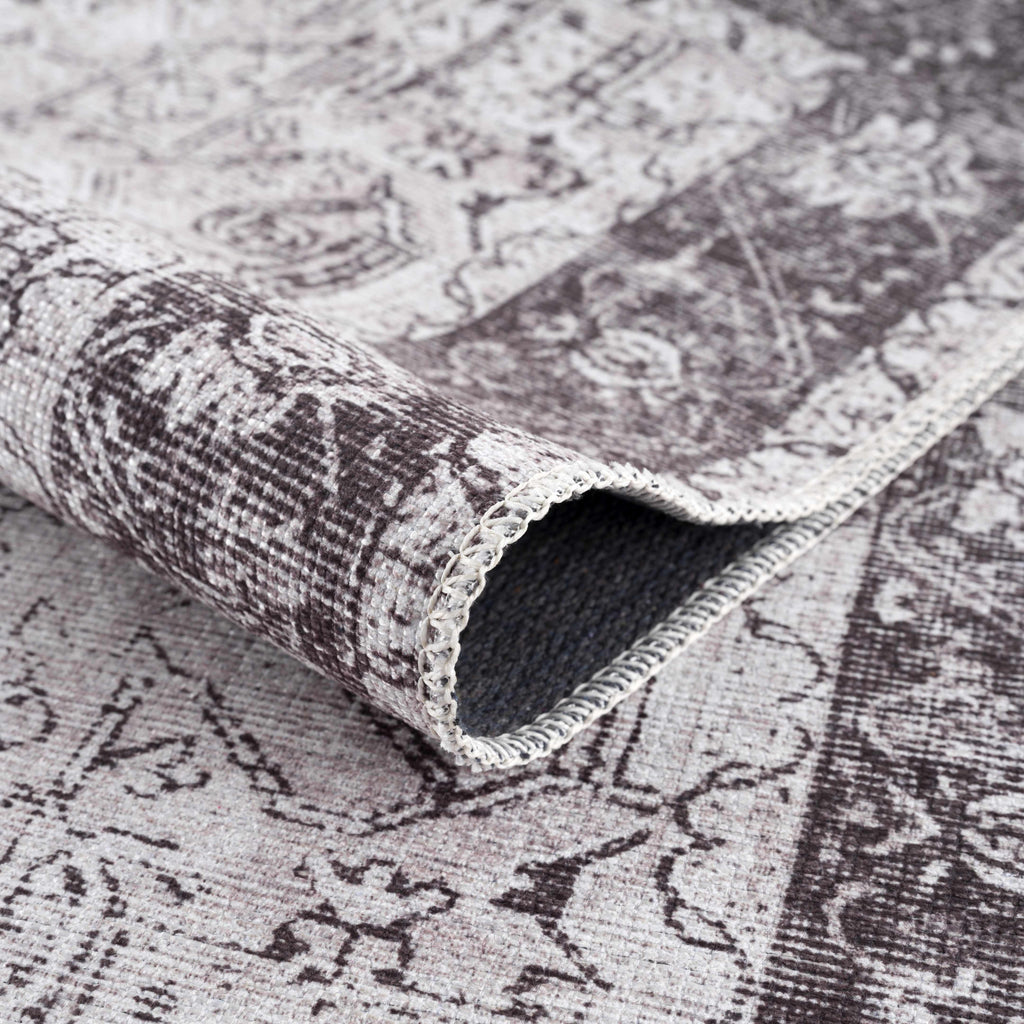 Hauteloom Kyan KYAN Gray Machine Made Cotton Rug