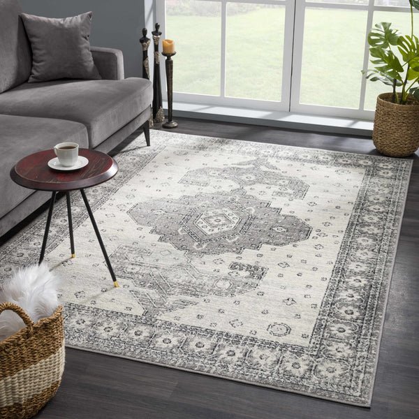 Hauteloom MARASH KMRSH4605 Gray Machine Made Polypropylene Rug