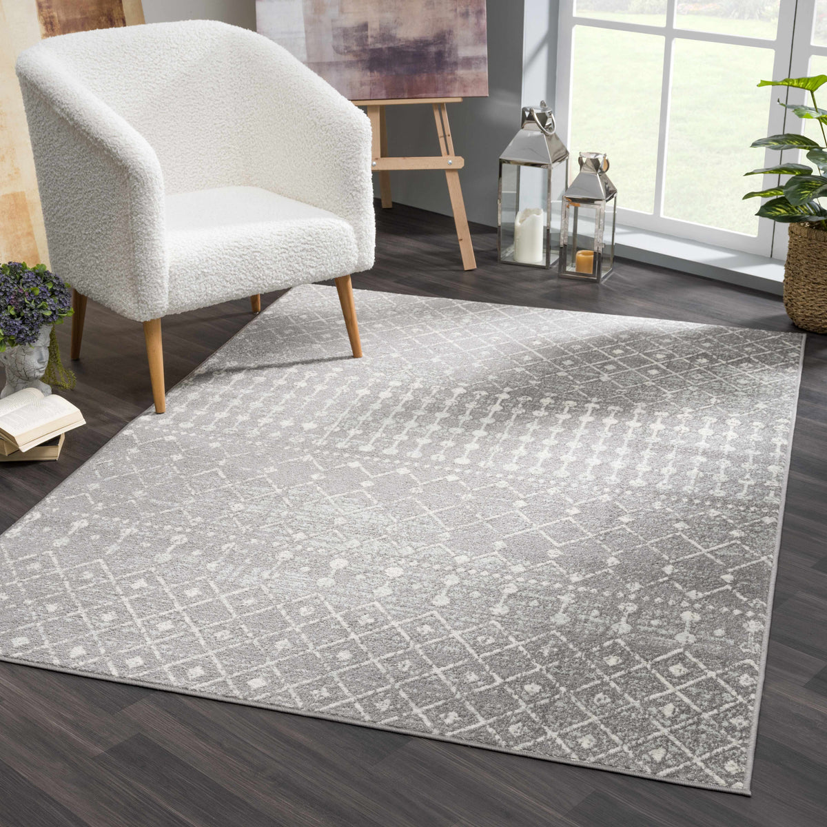 Hauteloom MARASH KMRSH4607 Ivory Machine Made Polypropylene Rug