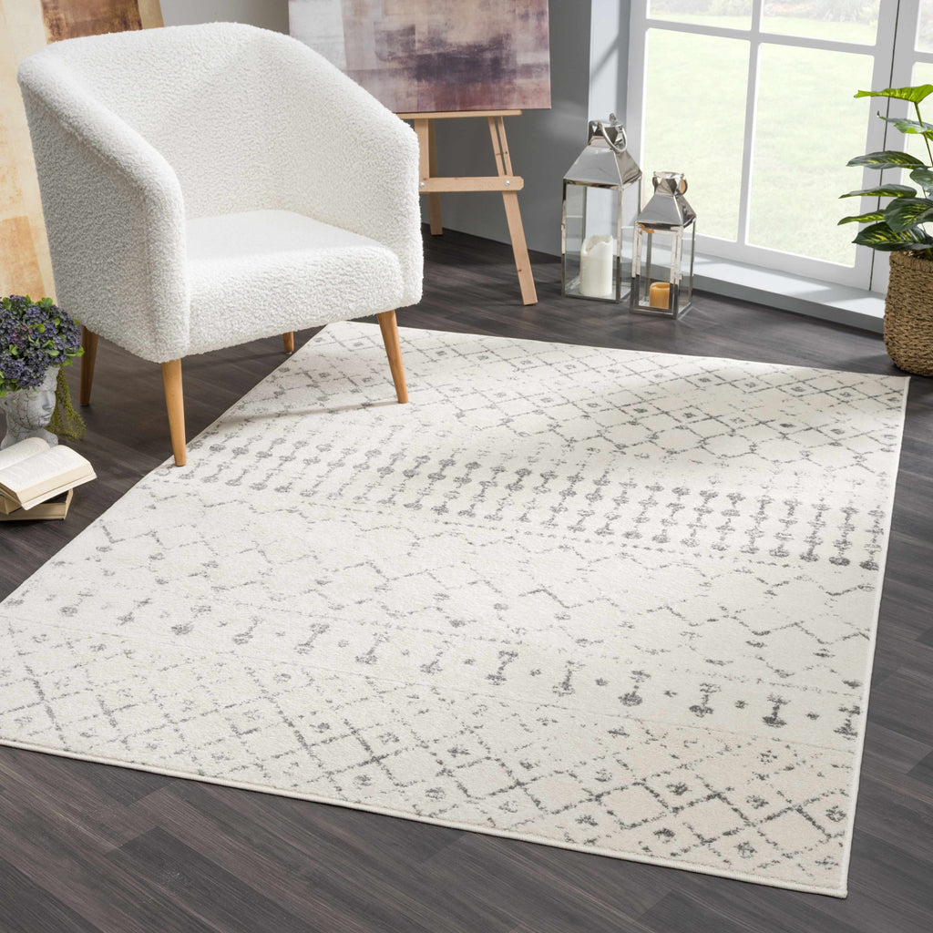 Hauteloom MARASH KMRSH4606 Gray Machine Made Polypropylene Rug