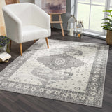 Hauteloom MARASH KMRSH4605 Gray Machine Made Polypropylene Rug