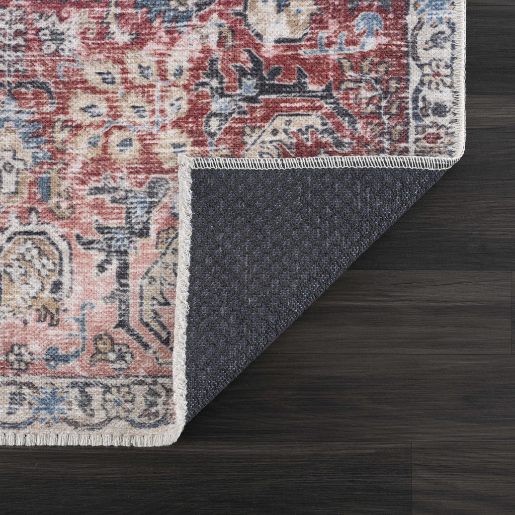 Hauteloom HOLI HOL2303 Burgundy Machine Made Polyester Rug