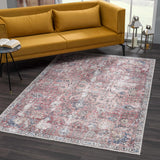 Hauteloom HOLI HOL2303 Burgundy Machine Made Polyester Rug