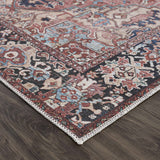Hauteloom Neyland Washable NEYW Bright Red Machine Made Polyester Rug