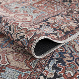 Hauteloom Neyland Washable NEYW Bright Red Machine Made Polyester Rug