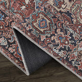 Hauteloom Neyland Washable NEYW Bright Red Machine Made Polyester Rug