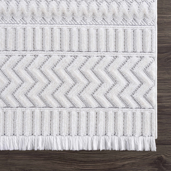 Hauteloom Limited Edition CIRA01 White Machine Made Polyester Rug