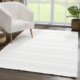 Hauteloom Limited Edition CIRA01 White Machine Made Polyester Rug