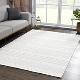 Hauteloom Limited Edition CIRA01 White Machine Made Polyester Rug