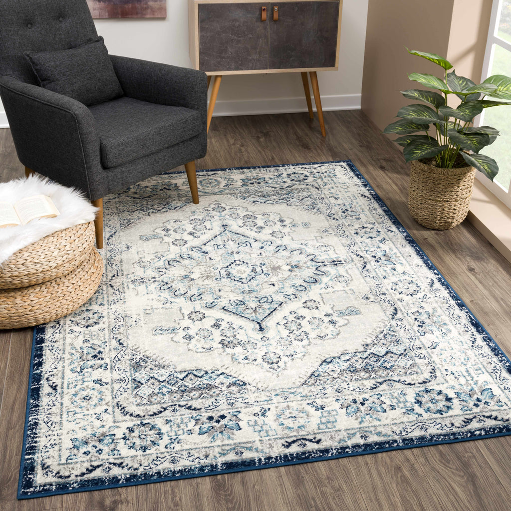 Hauteloom MARASH KMRSH4604 Gray Machine Made Polypropylene Rug
