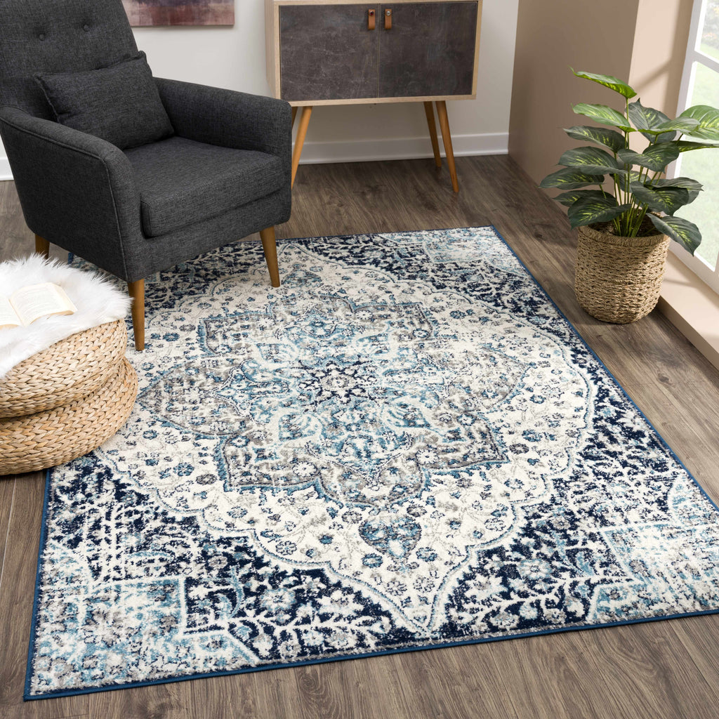 Hauteloom MARASH KMRSH4602 Gray Machine Made Polypropylene Rug
