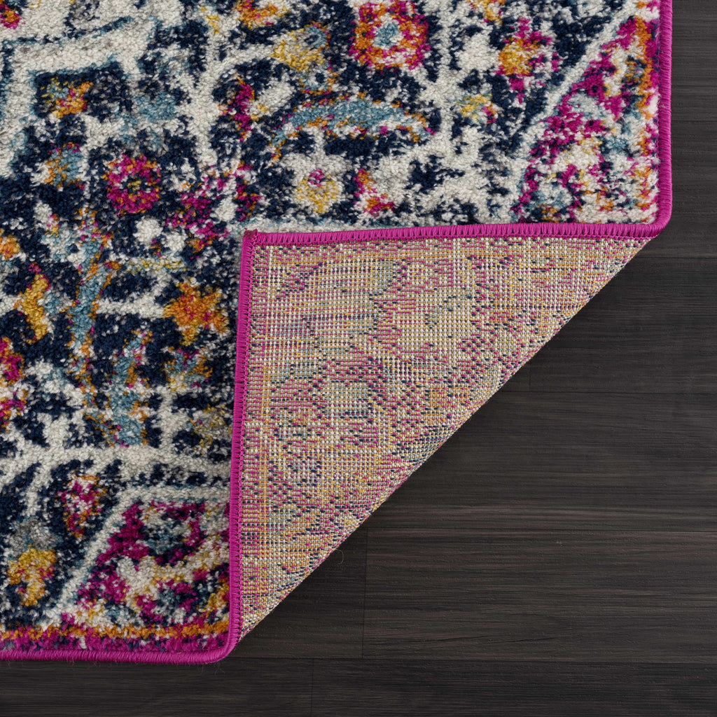 Hauteloom MARASH KMRSH4601 Navy Machine Made Polypropylene Rug