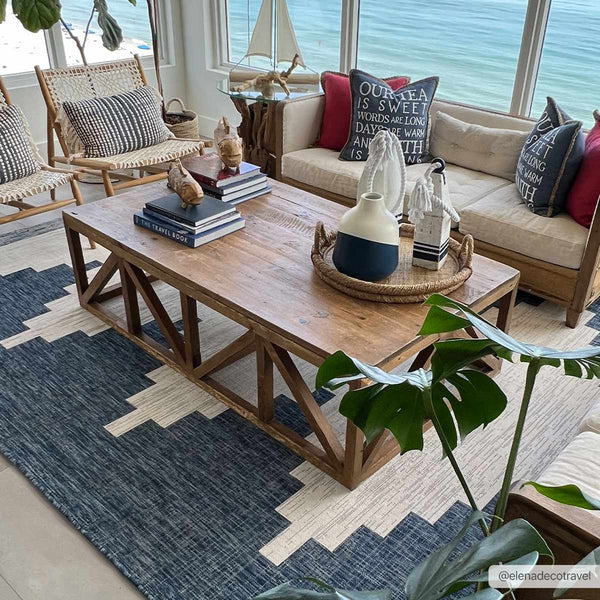 Hauteloom Billinghay BLLWR Navy Machine Made Polypropylene Rug